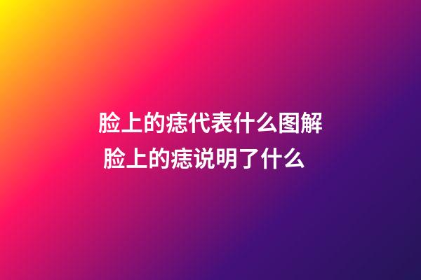 脸上的痣代表什么图解 脸上的痣说明了什么